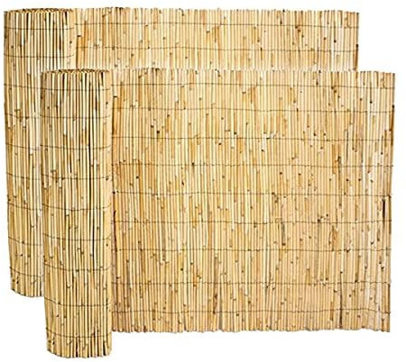 Lot de 2 canisse en Bambou brise vue, clôture de jardin décorative extérieur pour jardin et terrasse,couverture de protection contre le vent et le soleil - Profondeur 100 x Longueur 500 cm