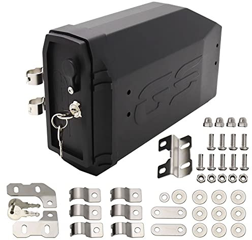TFixol Boîte à outils pour moto avec support latéral gauche avec PP de rechange pour R1200GS LC & Adventure 20008-2018, R1250GS 2019+, Benelli TRK502 2016-2019 Noir