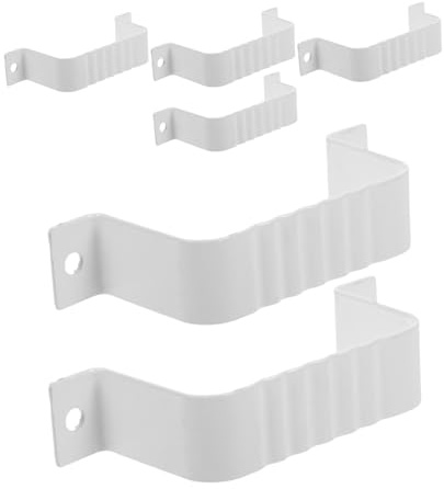 Mipcase Colliers de Serrage pour Tuyaux d'Eau 6 Pièces Résistants aux Intempéries Accessoires pour Gouttières Clips de Fixation Carrés Installation Facile pour Maisons et