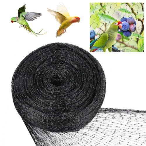 Esforzarse 6 x 10 m Vogelnetze Vogelschutznetz, Effektiver Schutz vor Tauben und Anderen Vögeln, Schutznetz für Wasserbecken, wiederverwendbar, schützt Pflanzen Obst Blumen Bäume Tiere Teich, Schwarz