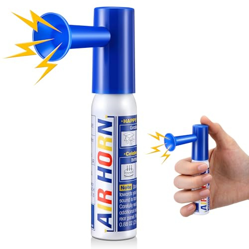 2 Pack 1 Pack Mini Air Horn for Personal Safety, 0.88 Oz Stadium Air Horn Prank, Blow Noise Maker for Sporting Events, Football Games, Dogs, Party, Birthdays,Graduation Mini Noisemakers (Blue)