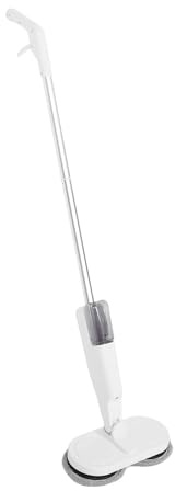Jiawu Balai électrique sans fil, balai électrique rotatif avec phare LED et jet d'eau, nettoyeur de sols avec réservoir d'eau, polisseuse pour parquets et carrelages, nettoyage