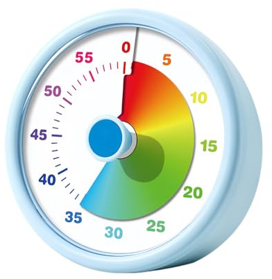 Dispositivo di cronometraggio per bambini: tracciatore di orari silenzioso, monitor con ruota multicolore, indicatore di movimento flessibile a segmenti luminosi | robusto potenziatore di routine ritm