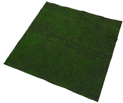 TOGEVAL Realistischer Kunstrasen mit Schwarzer Rückseite Uv-beständiger Pflegeleichter Moosmatte für DIY Modellbau Innenraum-Dekoration Puppenhaus Tischdeko Hochzeit