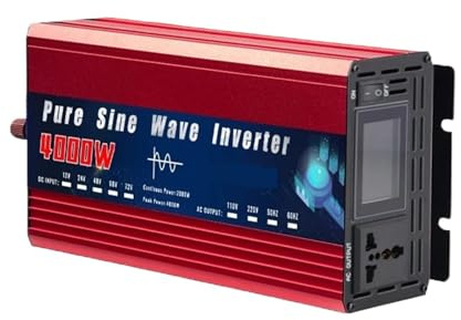 Inverter di potenza, Inverter da 4000 W e 5000 W, 12 V/24 V, 220 V, inverter a onda sinusoidale pura, inverter solare for auto da CC a CA(4000W,24V)