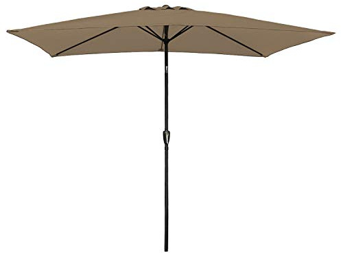 Parasol Droit HAPUNA rectangulaire 2x3m Taupe avec manivelle. Parasol Droit inclinable.