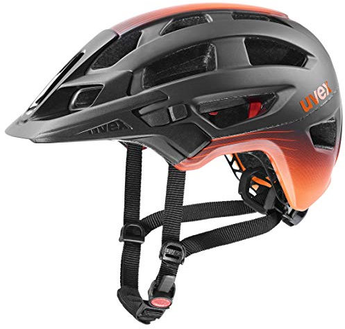 uvex finale 2.0 Tocsen - sicherer MTB-Helm für Damen und Herren - inkl. Tocsen-Sturzsensor - individuelle Größenanpassung - titan - orange matt - 52-57 cm