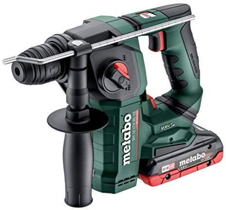 Metabo Akku Hammer BH 18 LTX BL 16 (mit 2 Akkus 4,0 Ah, 18 V, mit LED-Licht, Hammerbohren + Bohren, mit Sicherheitsabschaltung) 600324800