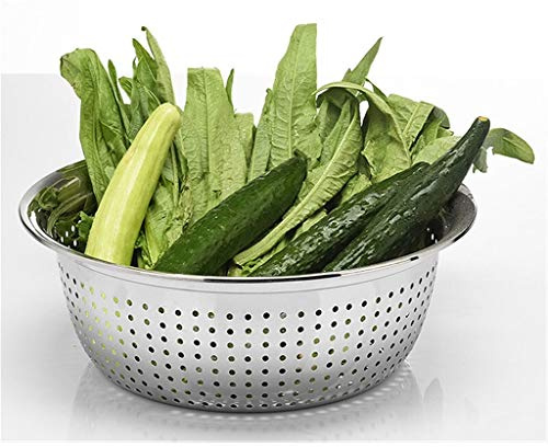 Lanzi Colador De Cocina De Acero Inoxidable, Cuenca Grande De 28-40 Cm Filtro De Verduras, Lavado De Frutas Drenaje De Desagüe Malla De Arroz Tamiz De Colador De Colador (solo Filtro) (Size : 40cm)