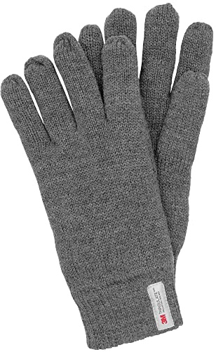 Indicode Herren Jason Strick Handschuhe Fingerhandschuhe Fleece Futter | Warme Unisex Handschuhe mit Fleece-Futter, Winterhandschuhe, Outdoorhandschuhe, Fingerhandschuhe für Männer & Frauen