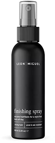 LEON MIGUEL Finishing Spray - Premium Hair Spray for Fixing Scatter Hair / Hair Fibre | Wind, Rain and Sweat Repellent 100 ml