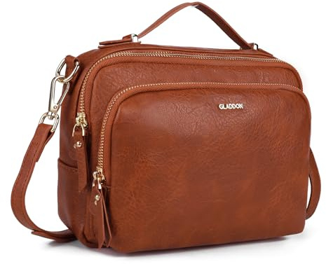 Gladdon Schoudertas vrouwen, schoudertas, crossbody tas, kleine casual handtas, brede jacquard webbing band