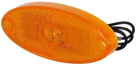 Lumière d'encombrement LED position latérale ovale orange 12 V camping-car
