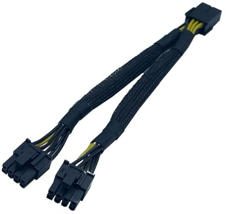 YIMIKEDAYA 8-polig Buchse zu Dual 2X 8 Pin (6 + 2) Stecker PCI Express Netzteil GPU VGA PCIe Y-Splitter Erweiterung Kabel 20cm