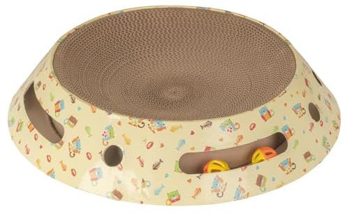Petsona Kratzbrett Für Katzen Natürlicher Katzenkratzer Spielplatz Kratzpappe & Kratzteppich Für Katze Katzenspielzeug Selbstbeschäftigung, Natürlich