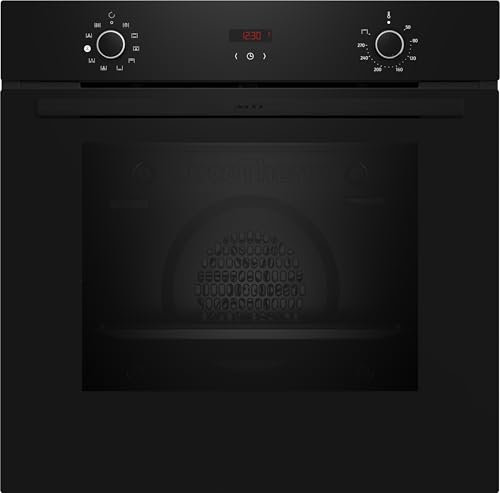 NEFF B1CVD0AK3, N30, Einbau-Backofen mit Dampfunterstützung, LED-Display, Base Steam, 3D Heißluft, CircoTherm, Easy Clean, Kindersicherung, 60 x 60 cm, Schwarz