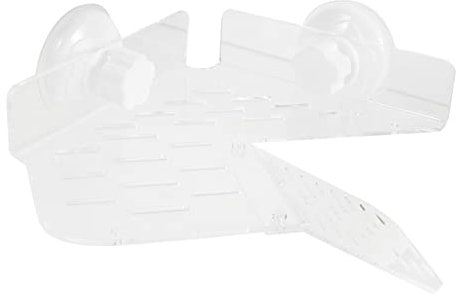 TOGEVAL Acryl Schildkrötenrampe mit Saugnapf Sonnenplattform für Schildkröten Leichte Installation für Aquarium und Terrarium