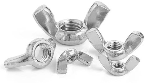 Flügelmuttern Flügelmuttern 2/10/30 Stück Flügelmuttern 304 Edelstahl M3 M4 M5 M6 M8 M10 M12 Twisting Barrenflügelmutter Handhandfeste Kappe (Größe: M12 (2 Stück))(M5 (20Pcs))