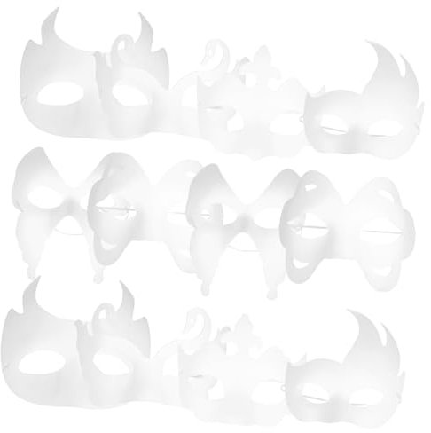 ERINGOGO 12stücke Papiermasken Für Karneval Halloween Kostümpartys Blanko-masken Zum Bemalen Handarbeiten Und Basteln Für Kreative Gestaltung Und Unvergessliche Erlebnisse