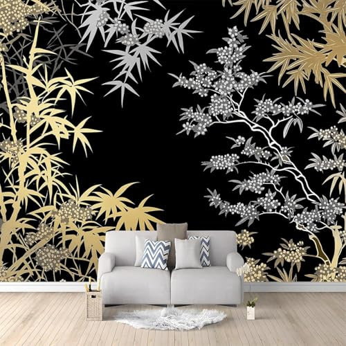 Fotomurales Decorativos Bambú Japonés Papel Pintado 200x140 cm 3D Mural Bambú Japonés Murales Póster Pared No Tejido Dormitorio Salón Paredes Decoración Fotomural Panorámico q3235