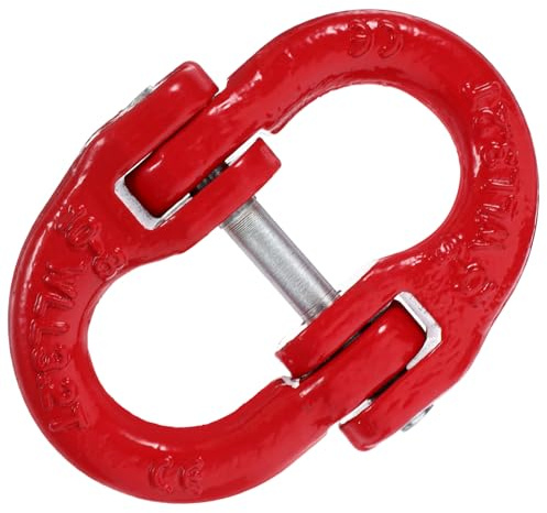 ABOOFAN 3.2t Steel Coupling Link Safety Chain Attachment Tow Hitch Connector Easy Assembly Lifting Chain Shackle