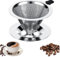 Zosenyer Filtro Caffe Americano, Filtro da Caffè in Acciaio Inox Riutilizzabile, Filter Coffee Permanente Senza Carta per la Preparazione Manuale del Caffè con Cucchiaio e Spazzola