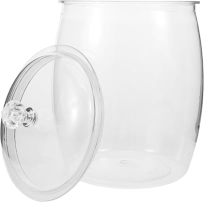 WEKADRIN Barattolo Plastica Ermetico Trasparente con Contenitore Alimenti Versatile per Biscotti Caramelle Tè Resistente e Riutilizzabile per Uso e Feste