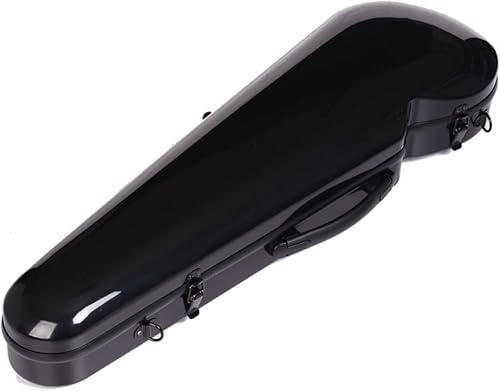 4/4 Geigenkoffer In Voller Größe, Gemischte Kohlefaser-Geige Hartschale Leicht Starkes Eingebautes Hygrometer Mit Rucksack, Für Erwachsene Kinder, Black, One Size