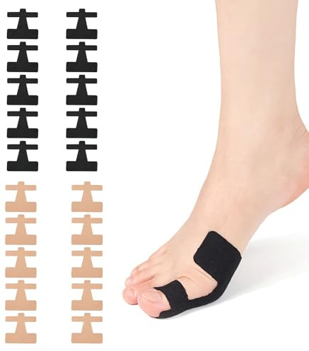 JYXNU 20 unidades Hallux Valgus - Cinta KinesiolóGica Para Hallux Valgus, cintas de kinesiología precortadas para dedos de los pies y dedos de los pies, hipoalergénicas, Alivio del dolor y protección