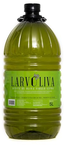 Larvoliva Aceite de Oliva Virgen Extra, Variedad Picual, Filtrado, Origen Jaén, 5L