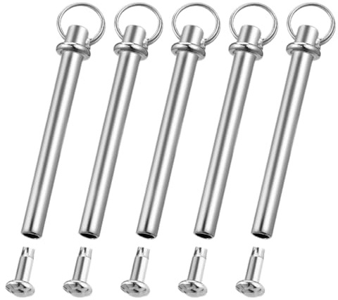 BESTonZON Clavillos para Arreglar Abanicos Remache y Tuerca de Acero Inoxidable para Abanico Plegable y Ventilador de Mano, 5 Juegos, Fácil de Instalar