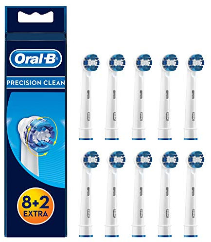 Oral-B Precision Clean Aufsteckbürsten, Briefkastenfähige Verpackung, 8+2 Stück