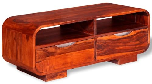 vidaXL Couchtisch Akazie Holz Kaffeetisch Beistelltisch Sofatisch