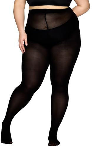 Vogue Curvy 60 Den Blickdichte Strumpfhose Grosse Grössen/Plus Size Matt, 1 Paar, Schwarz Gr. 52-56