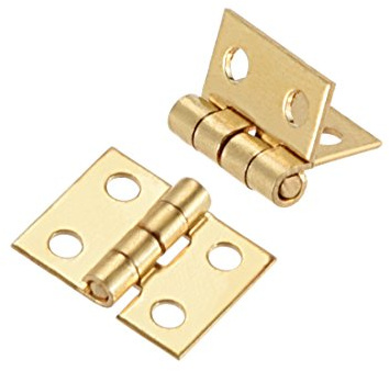 sourcing map 40Stücke Schmuck Fall Holzkiste Scharniere Armaturen Golden 0,32Mini