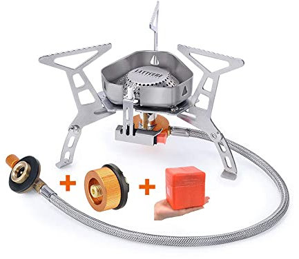 Réchaud De Camping à Gaz 3500w Réchaud à Gaz Pliable Edelsathl Avec Allumage Piezo Et Boîte De Rangement Brûleur à Gaz Pour Pique-nique De Camping En Plein Air
