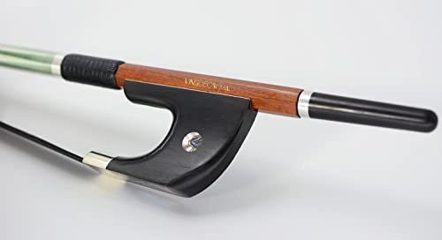 VINGOBOW Pernambuco Kontrabassbogen Bass Bow Deutscher Stil Master Level tief kraftvoller Ton Premium natürliches schwarzes Pferdehaar 4/4 Größe