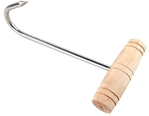 YARNOW 1stk Fleisch Haken Fleischerhaken Zum Aufhängen Speckhaken Fleischaufhänger Knochenhaken Fleisch Aus Metall Räucherei Haken Geflügelhaken Schweinefleisch T-griff Rostfreier Stahl