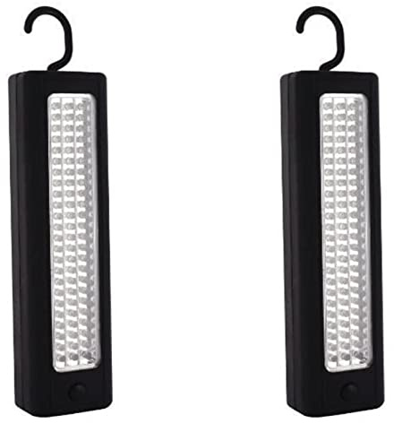 DINOWIN 72 luces LED ultra brillantes, luz magnética con gancho para colgar, linterna portátil de inspección que funciona con pilas para camping, hogar, ático, bricolaje, taller, pesca (paquete de 2)