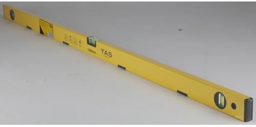 Tas - Nivel de burbuja (aluminio, 1200 mm, magnético, 1,2 m), color amarillo