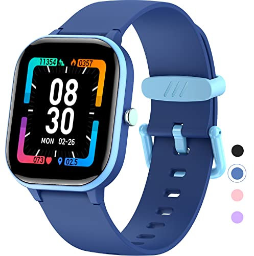 HENGTO Orologio Fitness Tracker per Bambini, Orologio Intelligente per Bambini Impermeabile IP68 19 Modalità Sport, Frequenza Cardiaca, Monitor del Sonno, per Ragazzi Ragazze Adolescenti 6-16