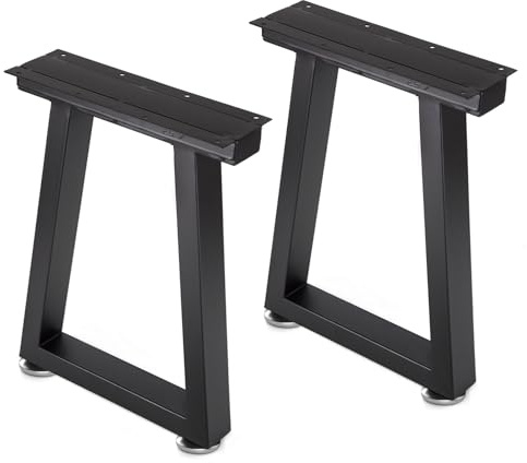 Taelakeni 16 Inch Metal Bench Legs, Heavy Duty Coffee Table Legs, Trapezoid