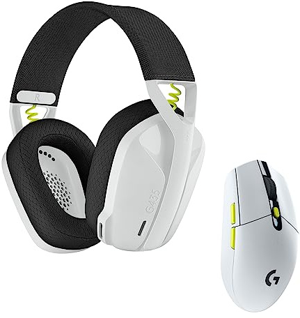 Logitech G435 Lightspeed Wireless Gaming Headset + G305 Lightspeed Wireless Gaming Mouse - White