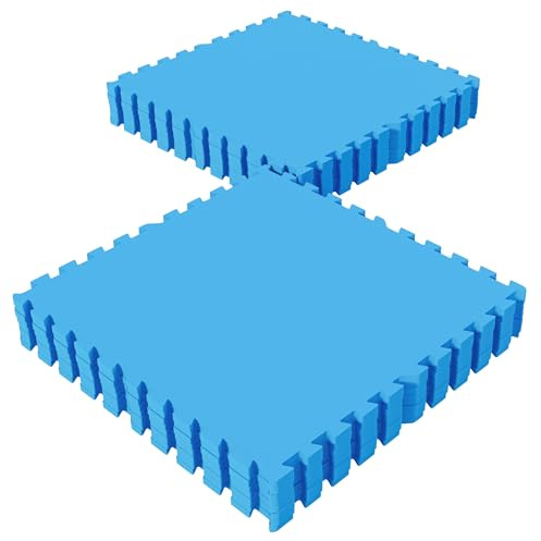 GORILLA SPORTS® skyddsmattor set – 16 mattor, 60 x 60 x 1,2 cm, halkfri, EVA-skum, 5,76 m², färgval – golvskyddsmattor, fitness, golvmatta, pusselmattor, underlagsmattor, träningsmattor