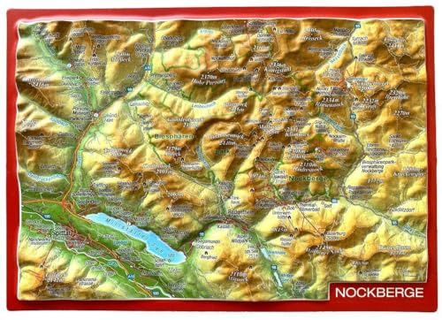 Nockberge, Reliefpostkarte: Tiefgezogene Reliefpostkarte