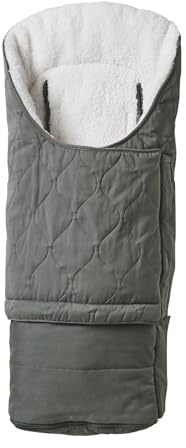Vertbaudet Baby Ausfahrsack mit Futter aus Teddyfleece schiefergrau