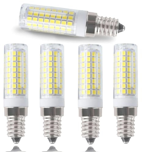 [Pack of 5] E14 LED Bulb dimmable 7W E14 European Base Bulb Equivalent 75W Incandescent Bulb, 110V T3/T4 E14 Light Bulbs for Cooker Hood Bulb Turkish lamp Bulb, E14 Socket Light Bulb White 6000K