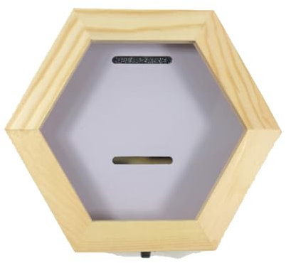 Wandmontierte Abzeichen-Medaillen-Sammlung, Tiefe Box, Medaillen-Aufhänger, Holzdekoration, sechseckige Waben-Medaillen-Aufbewahrungsbox für Sportmedaillen, Leichtathletik, Rennen, Laufen, Marathons