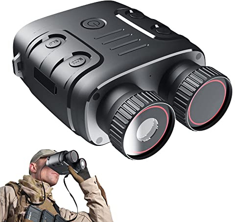SBNYTBLW Nachtsichtbrille, Fernglas 1080P Infrarot-Nachtsichtfernrohr 5-Facher Digitalzoom, Wiederaufladbare Brille Für Die Jagd, Camping, Reisen, Überwachung/Schwarz