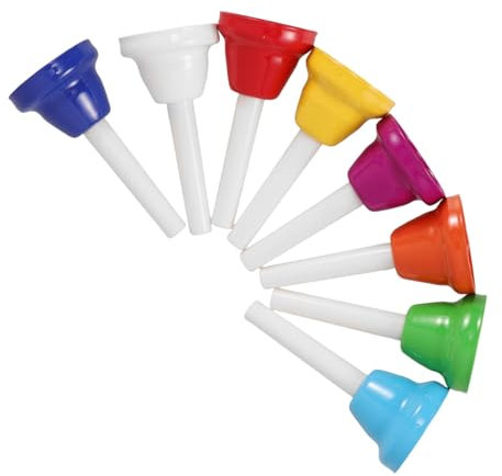 ERINGOGO 8stücke Teiliges Set Mit Handglocken Noten Musikinstrumente Für Vorschulkinder Schlaginstrument Pädagogisches Spielzeug Für Kleinkinder Familienaktivität Schule Und
